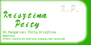 krisztina peity business card